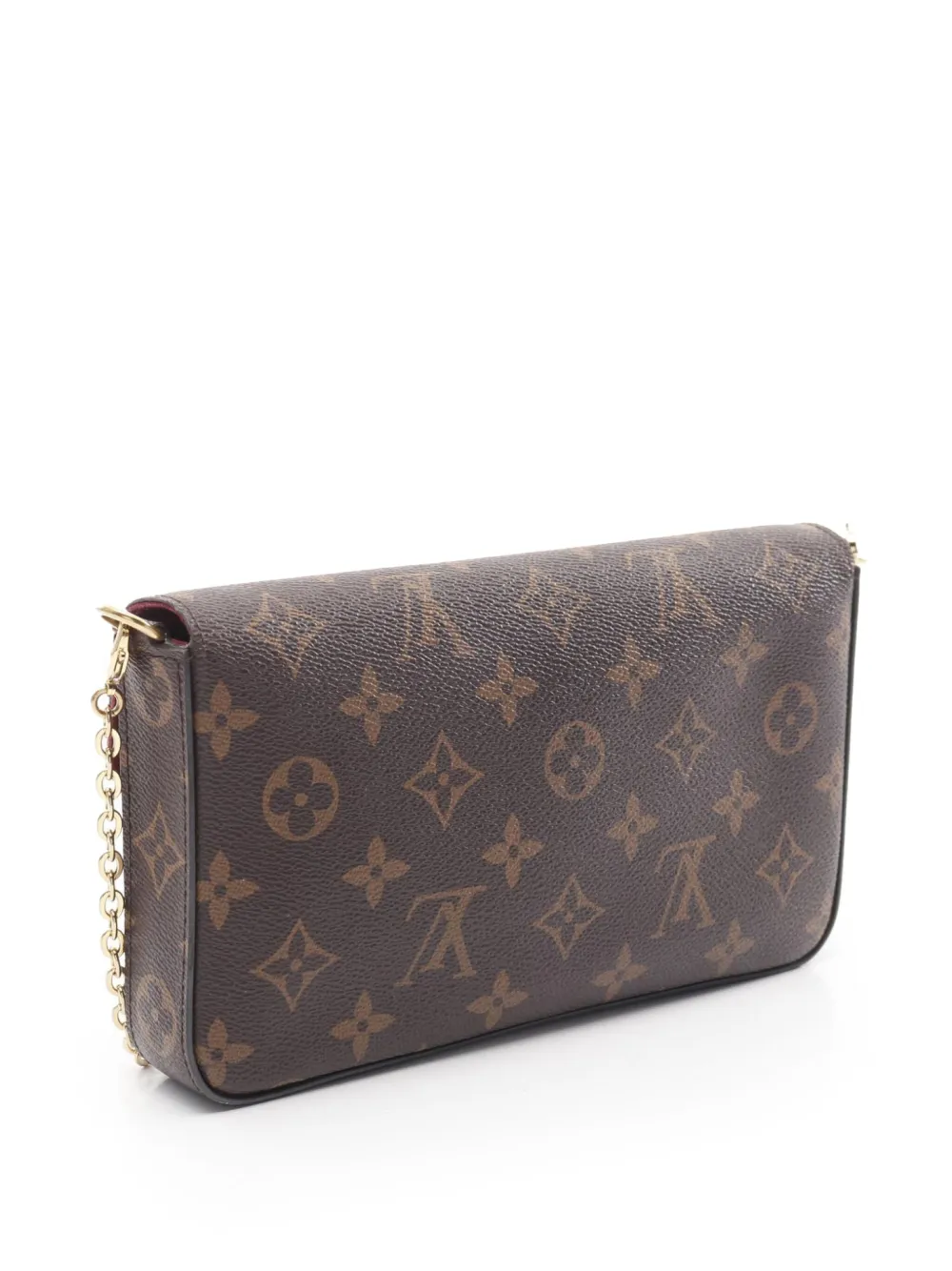 Louis Vuitton Pre-Owned 2019 Pochette Felicie portemonnee met ketting - Bruin
