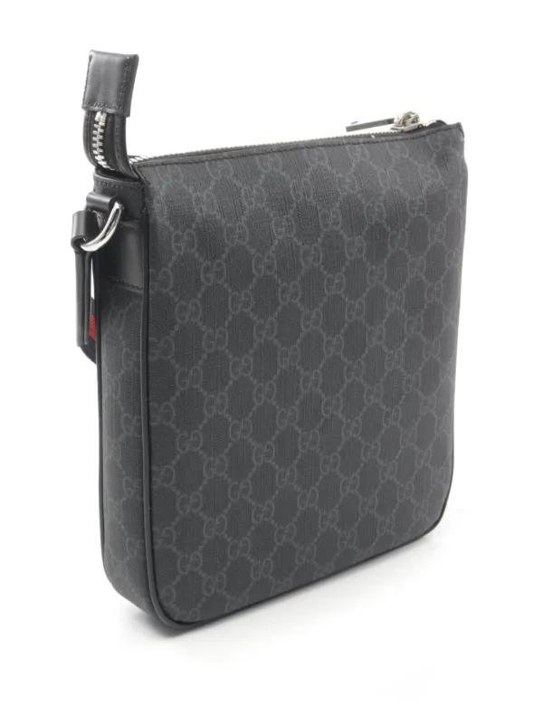 ショルダーバッグ GUCCI Men Messenger Bags 816820 BLACK GG jumbo medium messeger bag in black leather | GUCCI® US
