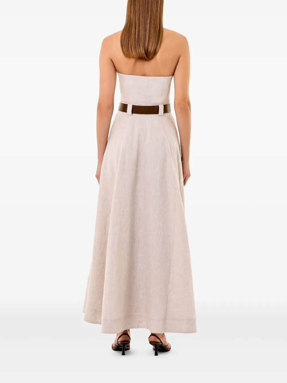 Nicholas Anastasia midi-jurk Beige