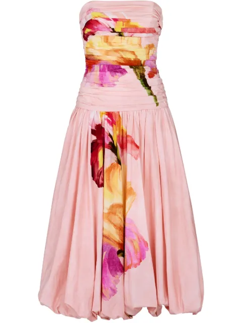 Nicholas vestido midi Despina con diseño strapless