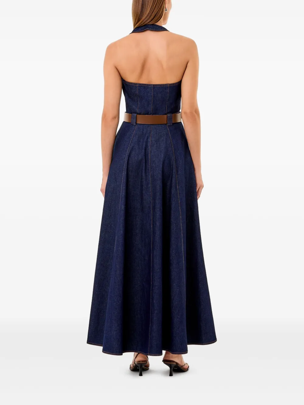 Nicholas Anastasia midi-jurk met halternek Blauw