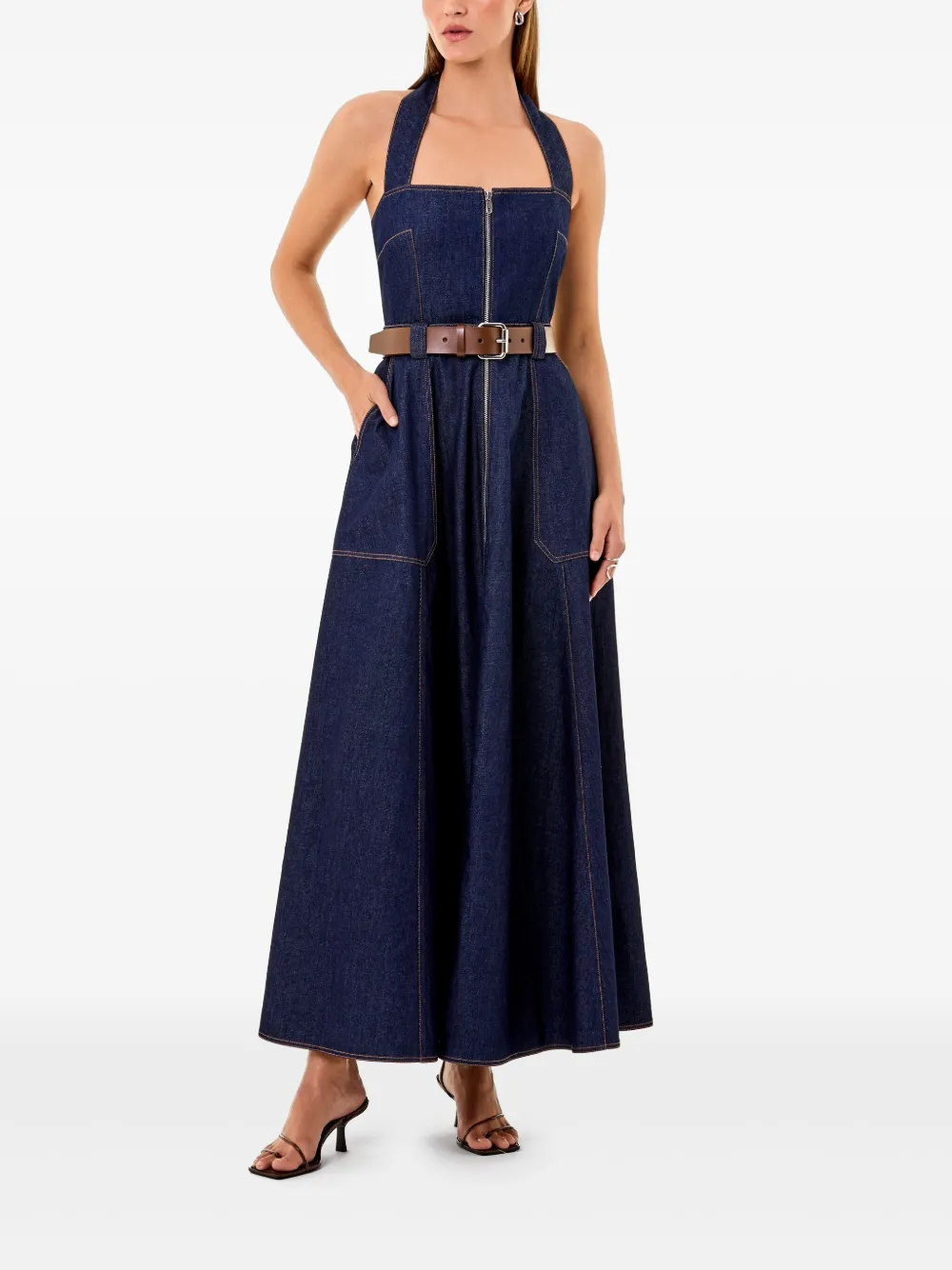 Nicholas Anastasia halter midi dress