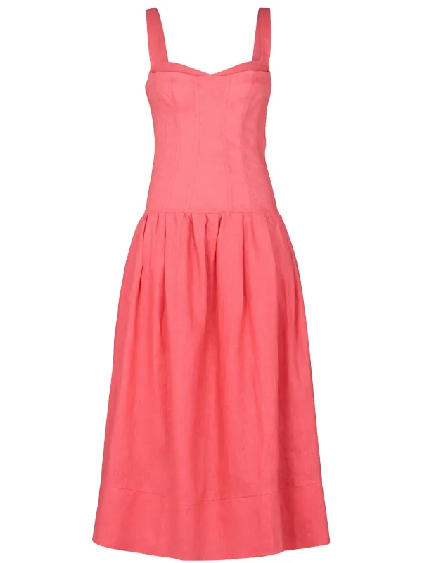 Nicholas Makenna Midi Dress | Pink | FARFETCH BH
