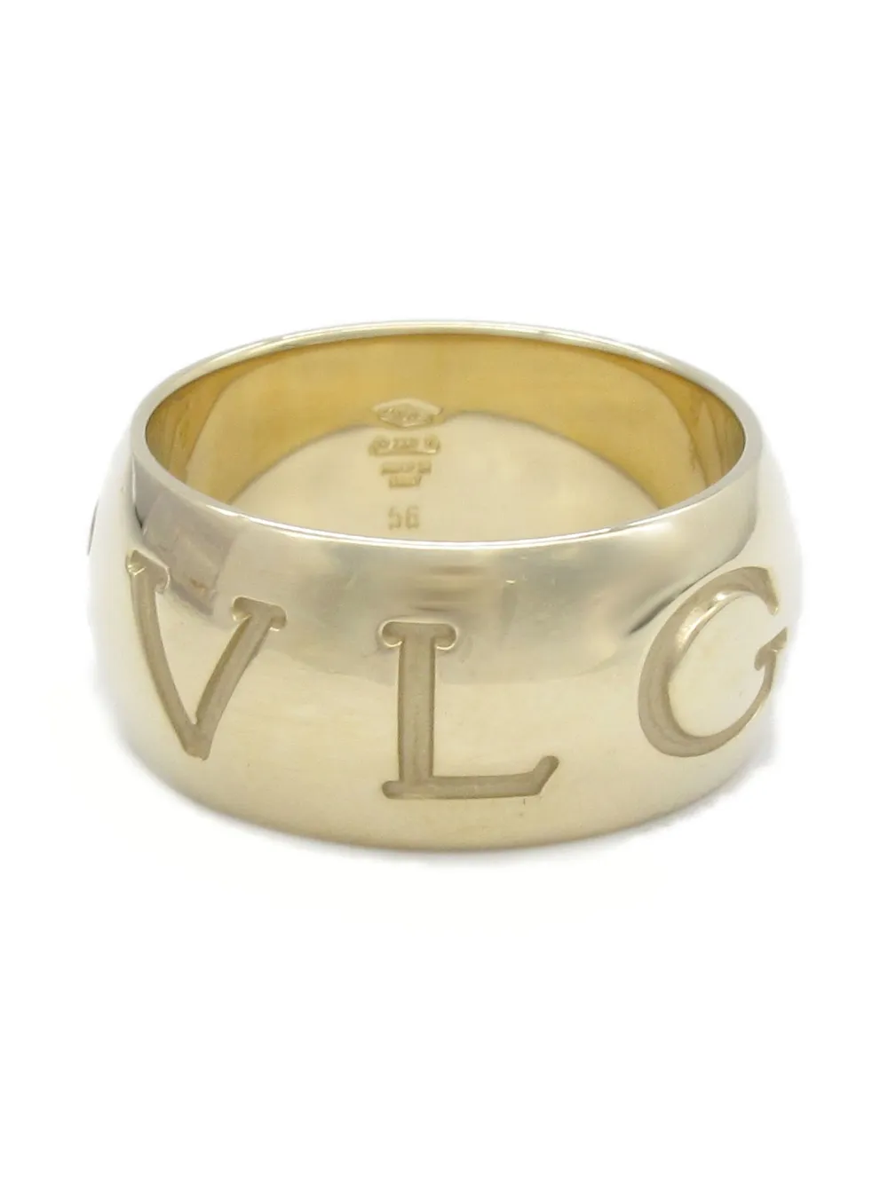 Bvlgari Pre-Owned 10s 18K yellow gold Monologo ring | Women | Image 2