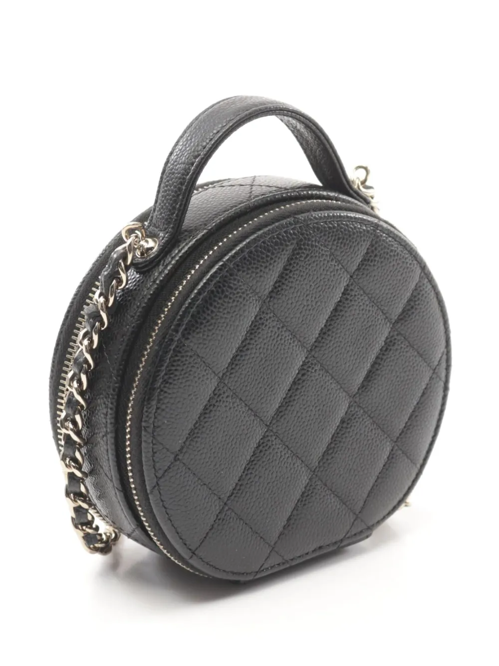 CHANEL Pre-Owned 2021-2022 kleine Caviar leren toilettas - Zwart