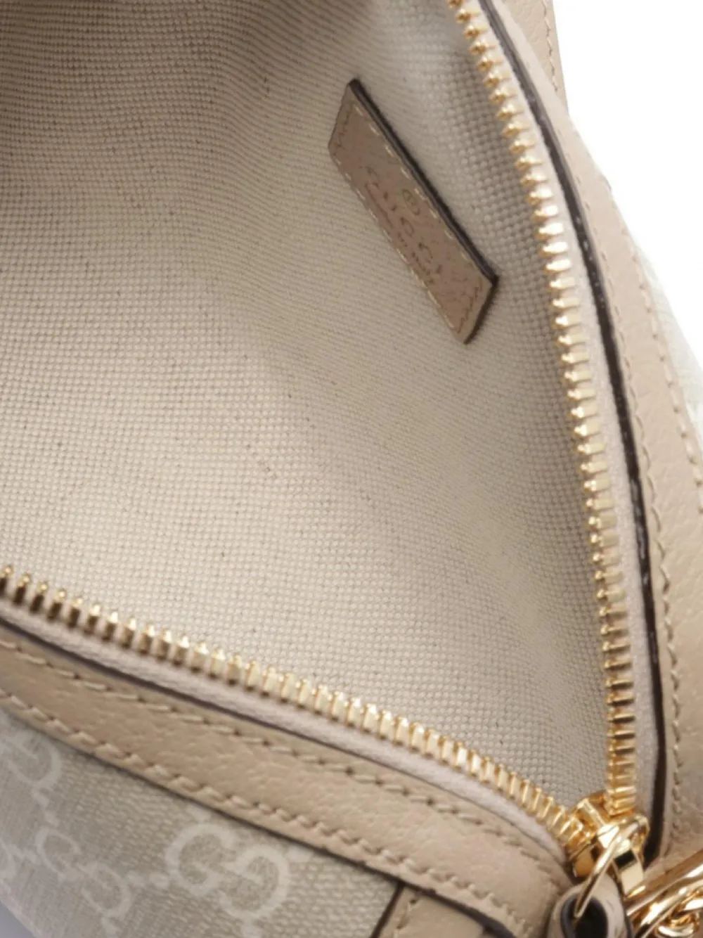 Pre-owned Gucci 2020s Mini Ophidia Two-way Bag In Neutrals