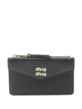 Miu Miu Pre-Owned 2020s logo-lettering wallet - Black