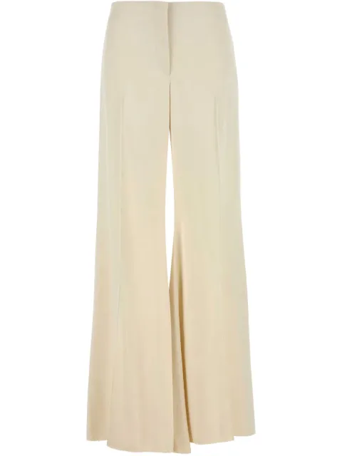 Alexander McQueen pantalones anchos con efecto satinado