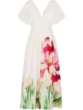 Nicholas Sonya midi dress - White