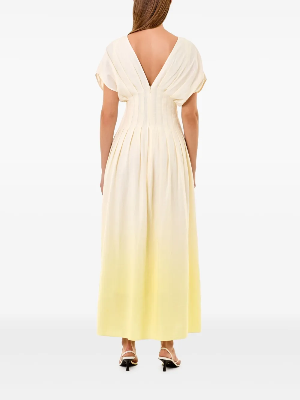 Nicholas Sonya midi-jurk Beige