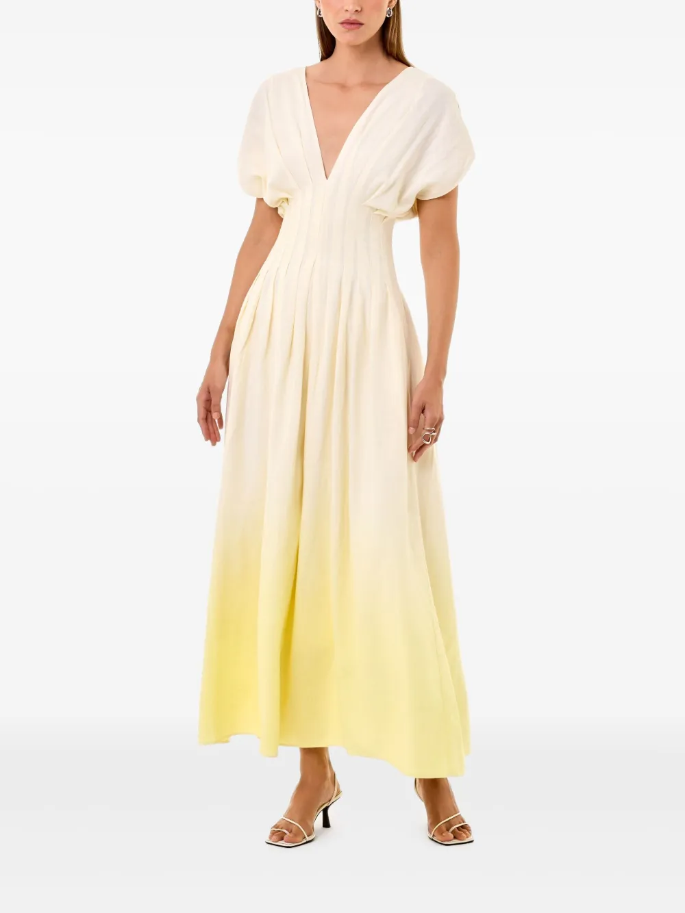 Nicholas Sonya midi-jurk Beige