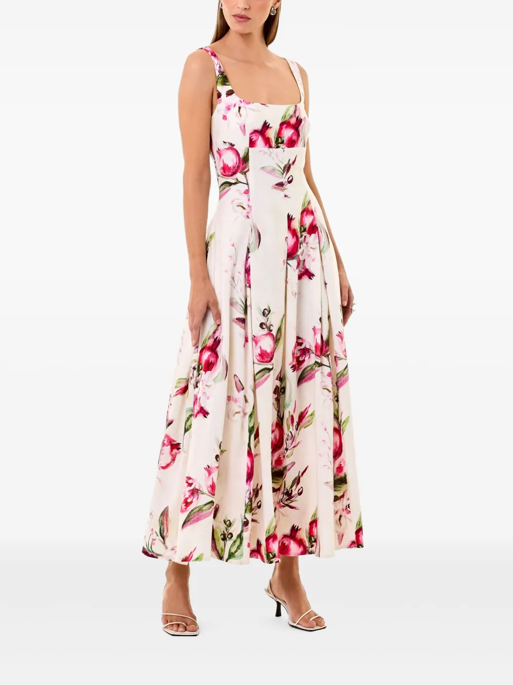 Nicholas Midi-jurk met pailletten Wit