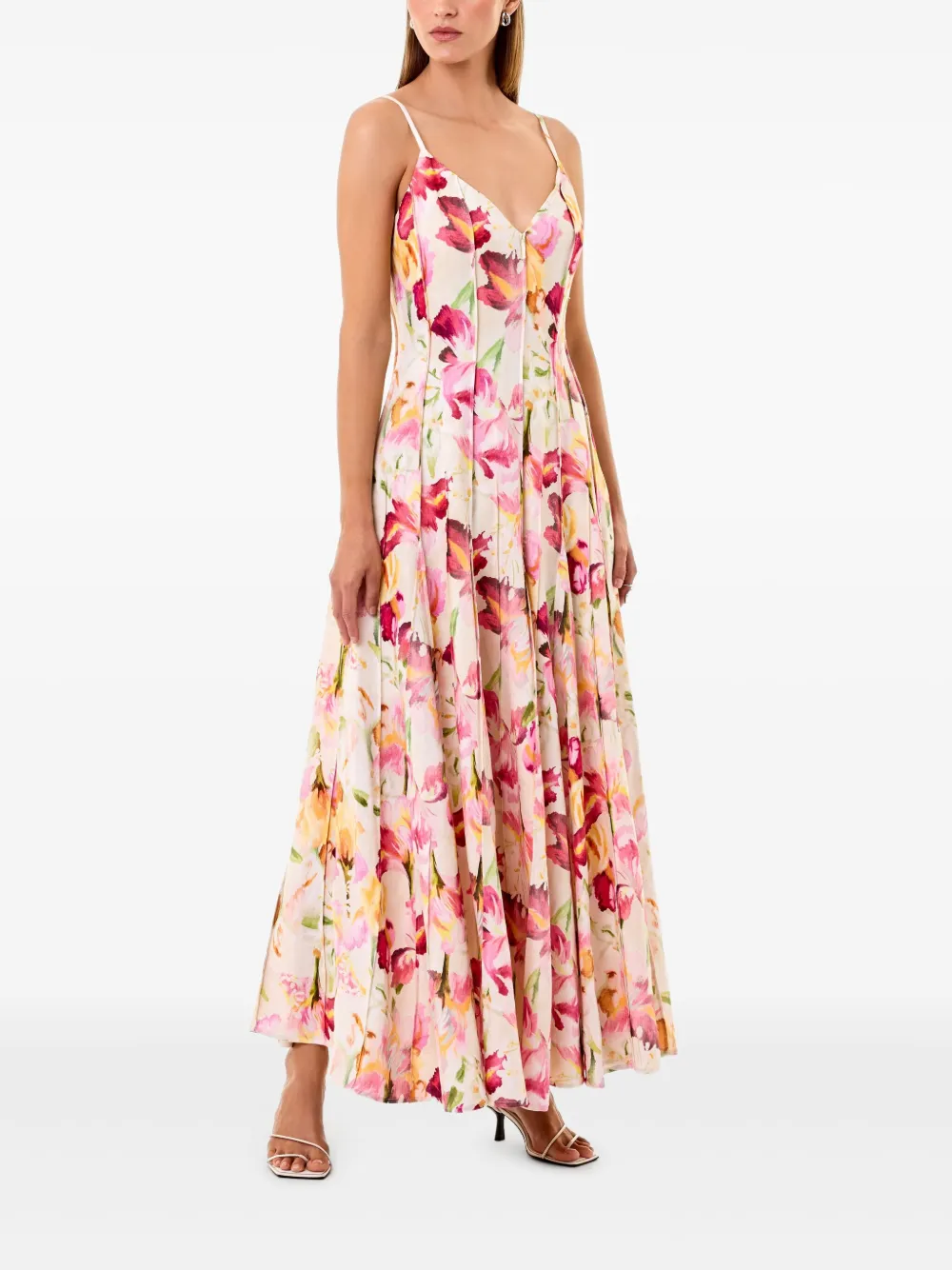 Nicholas Micah Midi Dress In 中性色