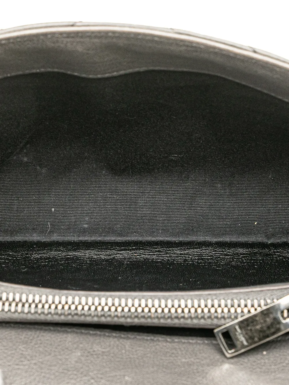 Pre-owned Saint Laurent 2018-2024 Medium Monogram Chevron Sheepskin College Satchel In Grey