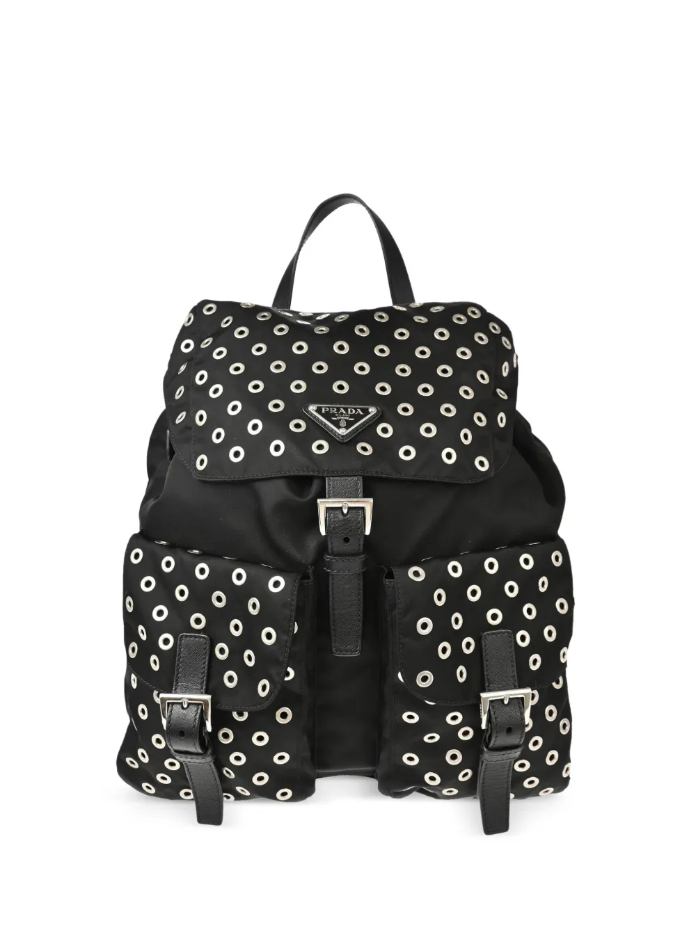 Prada Pre-Owned mochila con logo triangular 2010 | negro | Image 1