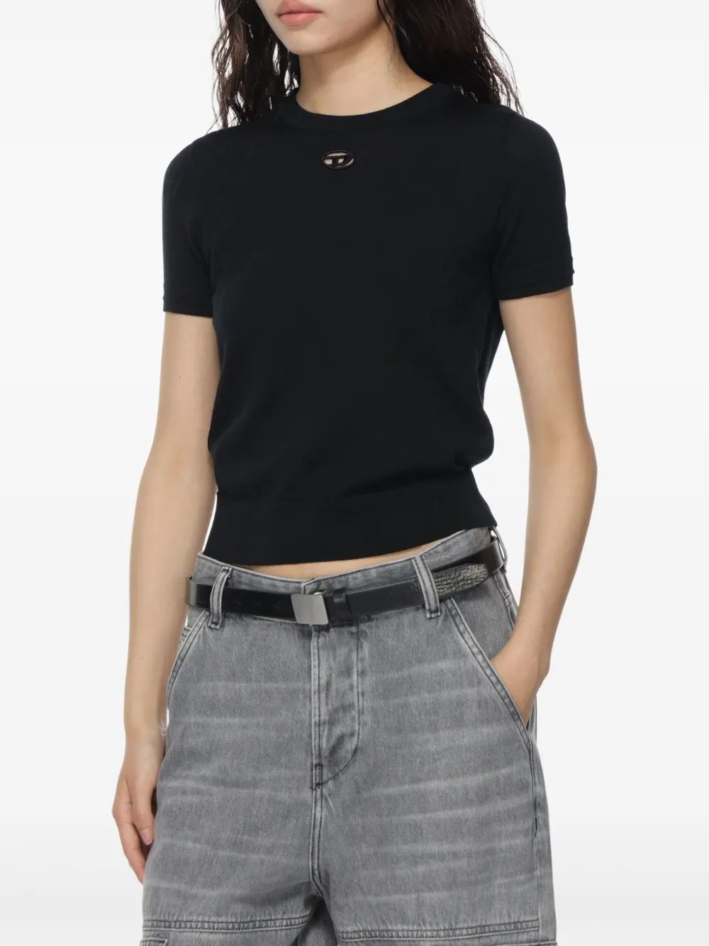 Diesel M-Aline T-shirt Zwart