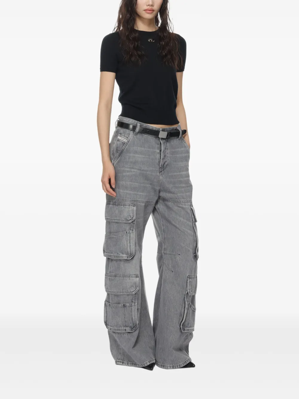 Diesel M-Aline T-shirt Zwart