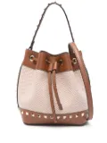 Valentino Garavani Rockstud-detail bucket bag - Brown