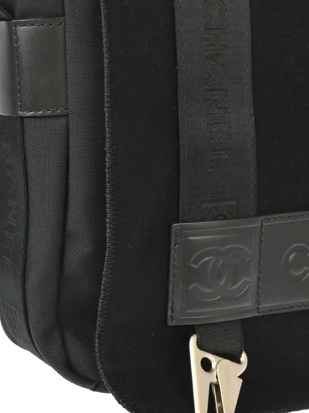 Pre-owned Chanel 2005 Sport Line Two-way Handbag In Black