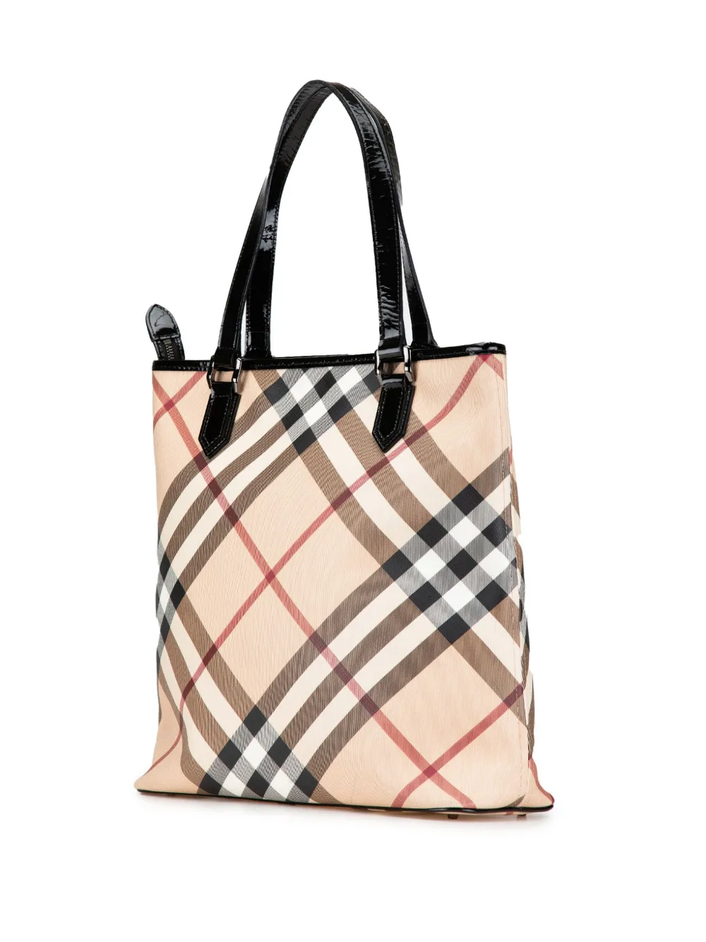 Burberry Pre-Owned 2000-2017 Supernova Check gecoat canvas shopper - Bruin