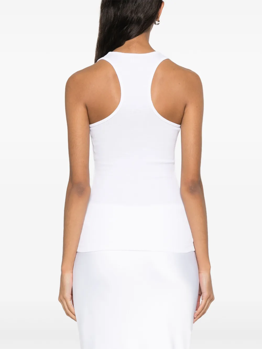 Shop Stella Mccartney Slogan-print Tank Top In White