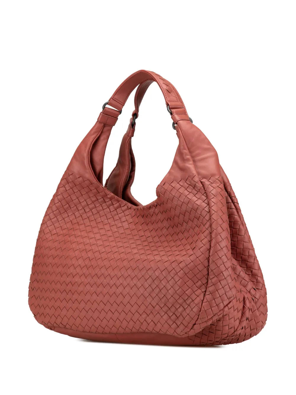 Bottega Veneta Pre-Owned 2012-2024 grote Nappa Intrecciato Campana tas - Rood