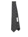 Alexander McQueen skull tie - Black