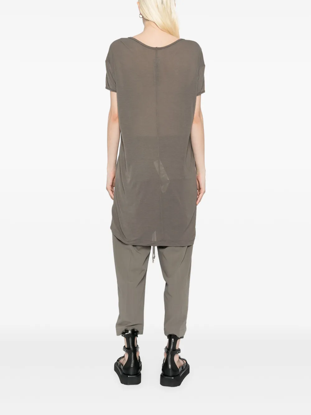 Rick Owens Hiked T-shirt Grijs