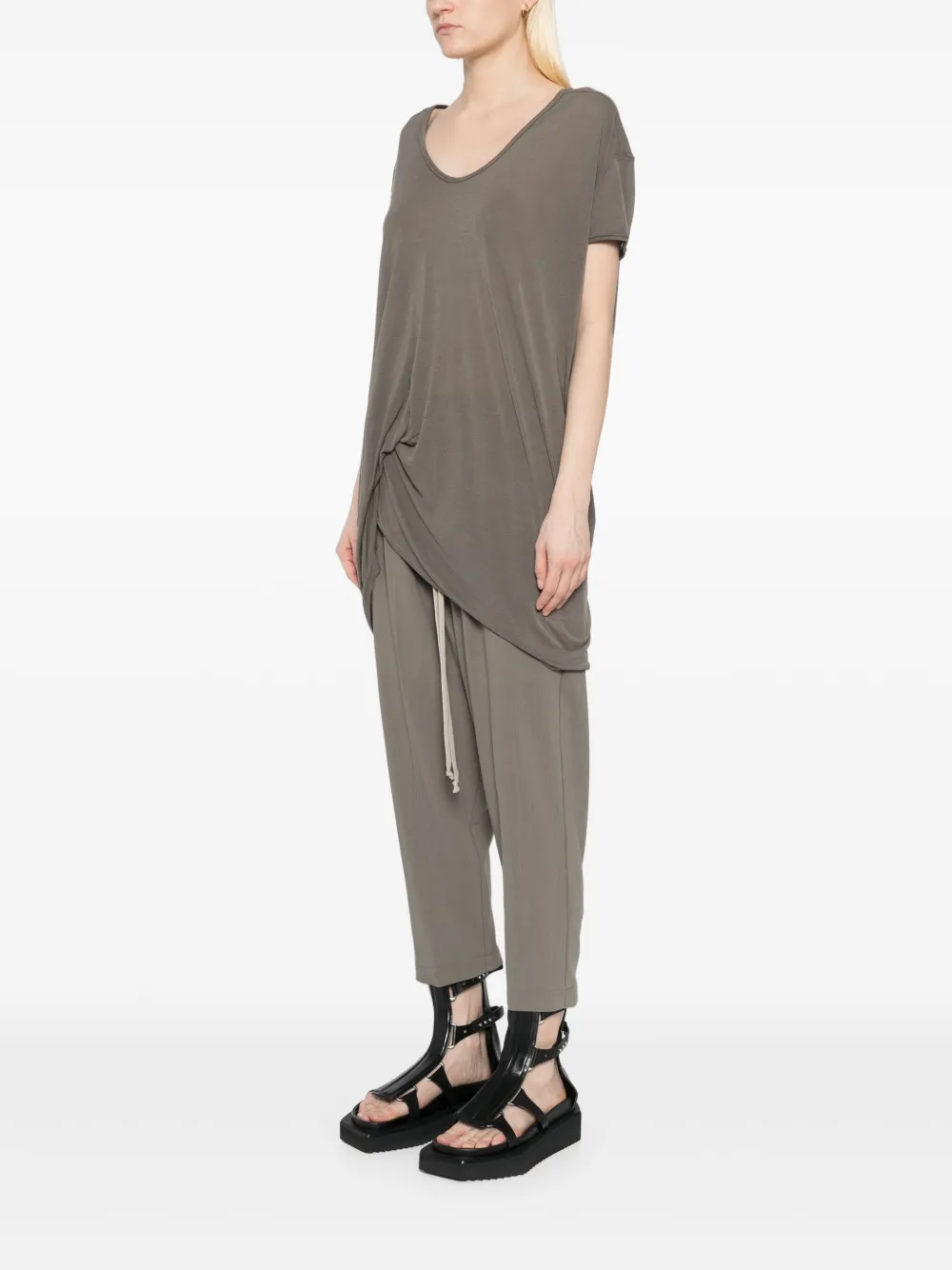 Rick Owens Hiked T-shirt Grijs
