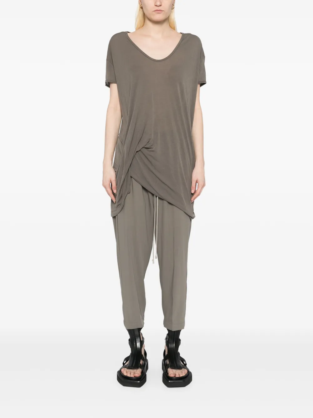 Rick Owens Hiked T-shirt - Grijs