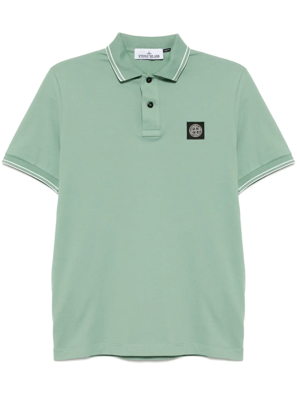 Stone Island Poloshirt met logopatch Groen