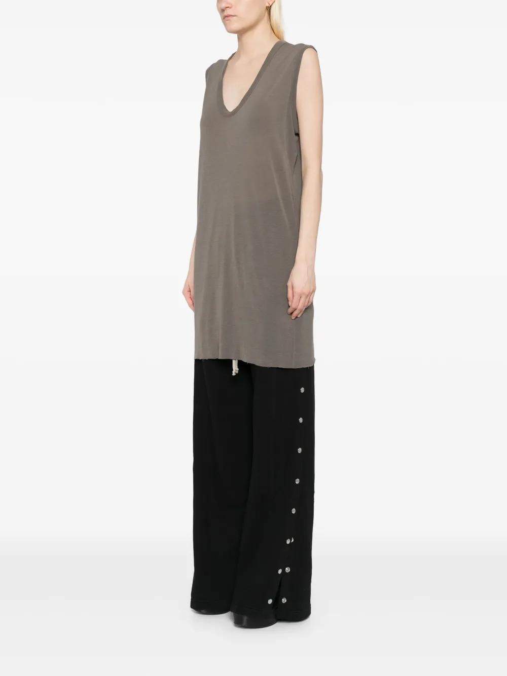 Rick Owens Hemd met V-hals Grijs