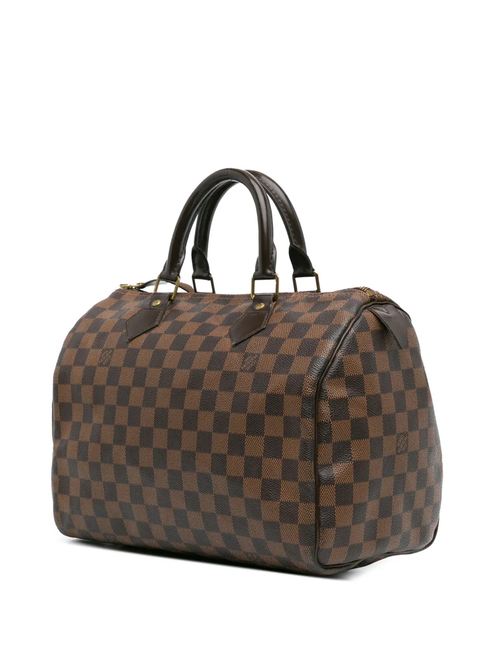 Louis Vuitton Pre-Owned 2013 Damier Ebene Speedy 30 Boston tas - Bruin