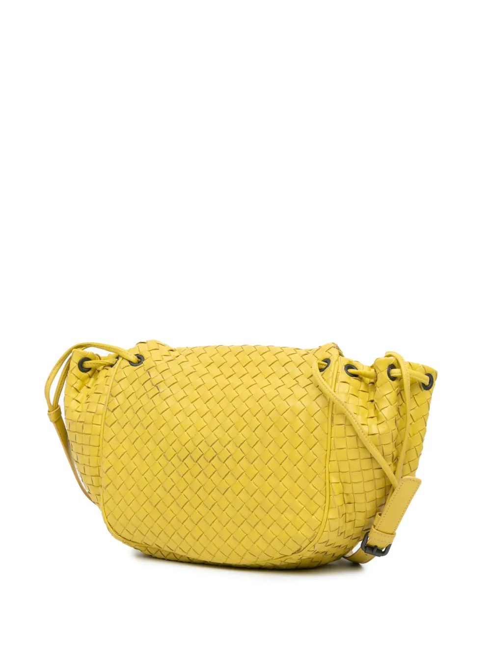 Bottega Veneta Pre-Owned 2012-2024 Nappa Intrecciato Flap crossbodytas - Geel