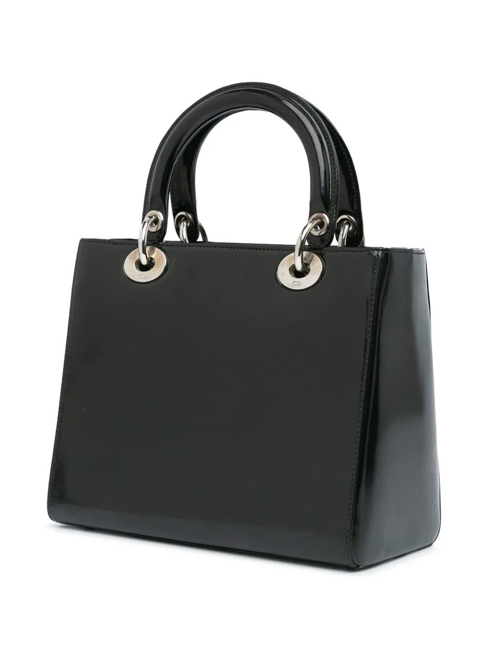 Christian Dior Pre-Owned 1998 medium Lady Dior lakleren boekentas - Zwart