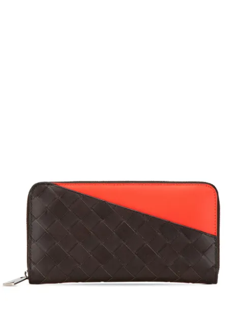 Bottega Veneta Pre-Owned 2012-2024 Leather Intrecciato Zip Around Wallet long wallets
