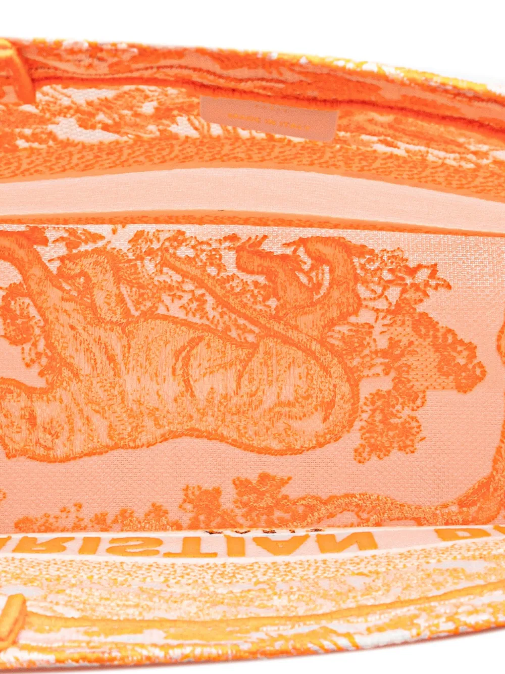 Pre-owned Dior 2022 Medium Toile De Jouy Book Tote Bag In Orange