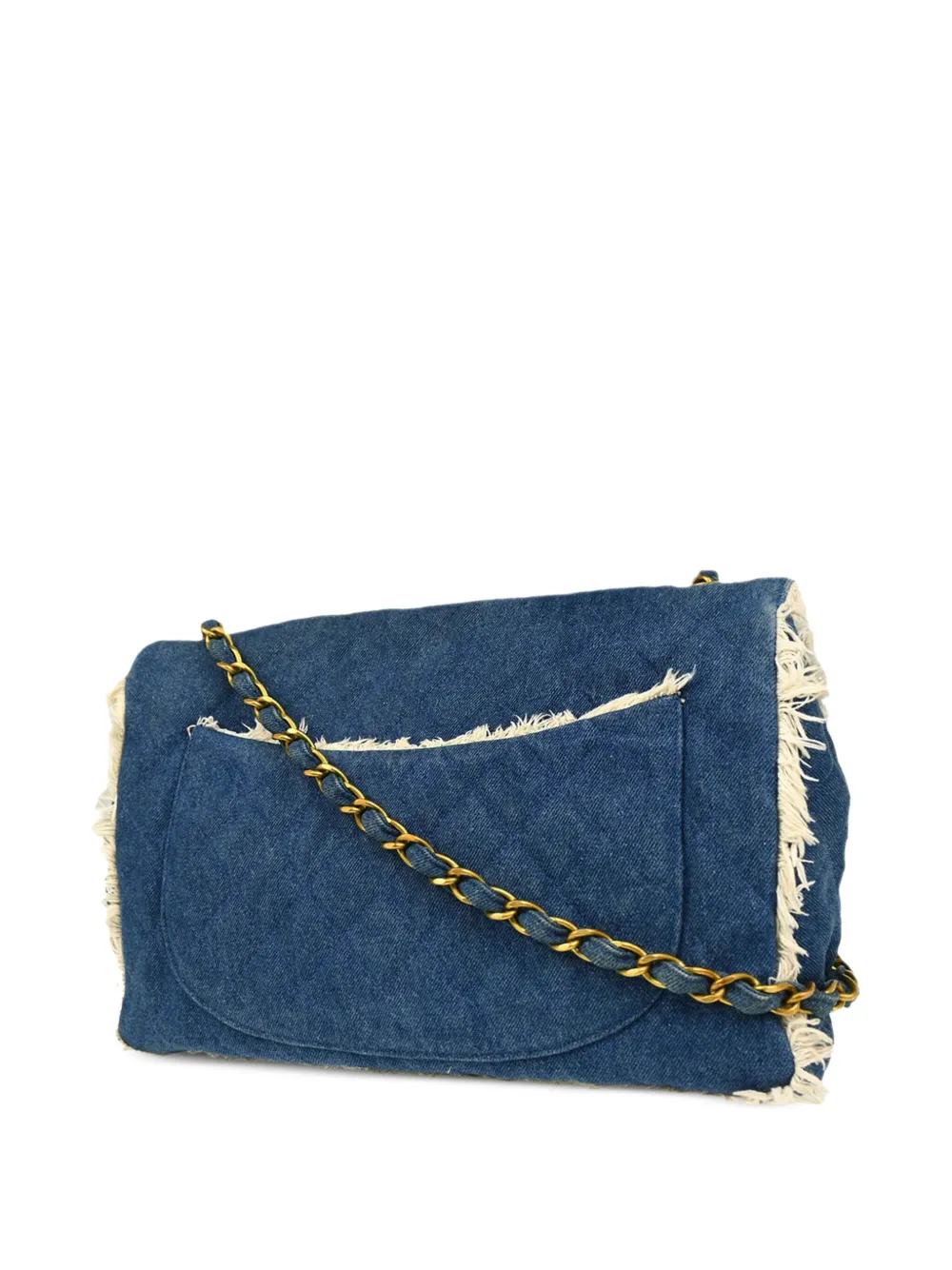 Pre-owned Chanel 1992 Classic Flap Shoulder Bag In 蓝色