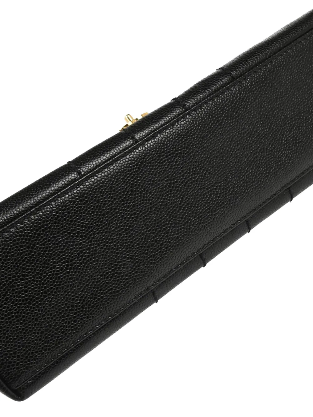 Pre-owned Chanel 2002 Choco Bar-quilted Shoulder Bag In Black