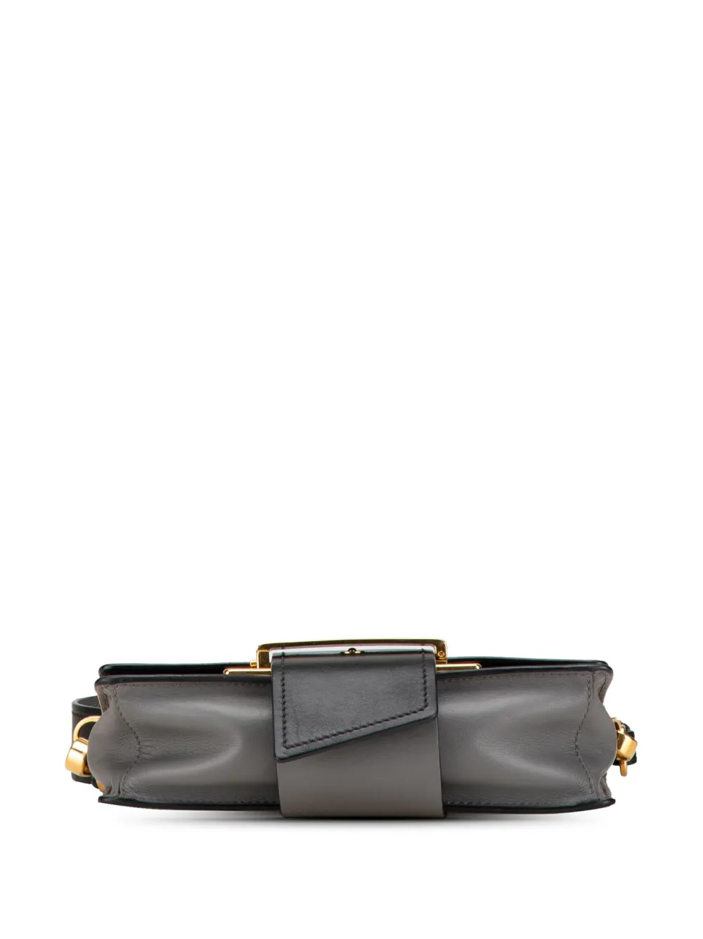 Pre-owned Prada 2000-2024 Tricolor City Calf Ribbon Bag Crossbody Bag In Grey