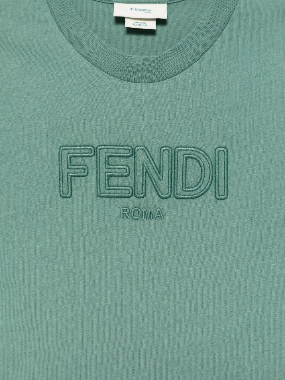 Fendi Kids Jersey T-shirt Groen