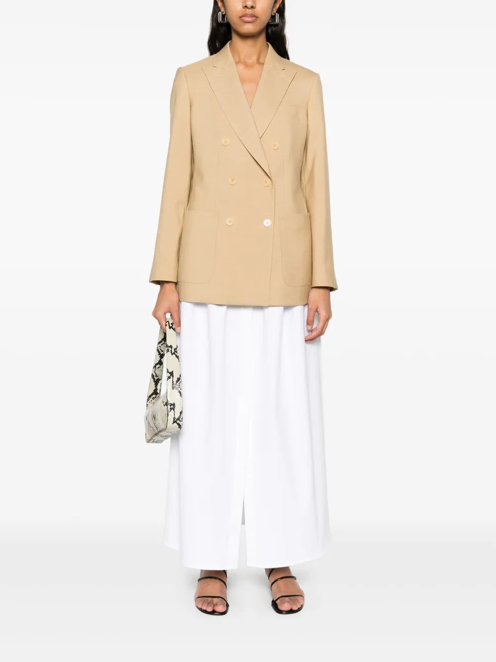 Max Mara Alcade maxi-rok - Wit