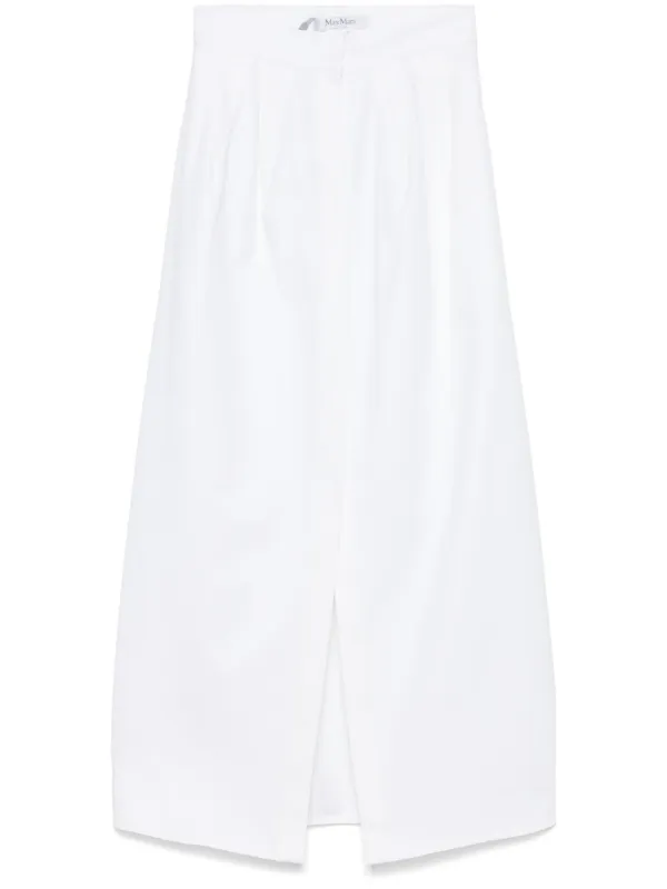 スカート MAX MARA WHITE COTTON ALCADE SKIRT Max Mara Alcade Maxi Skirt | White | FARFETCH