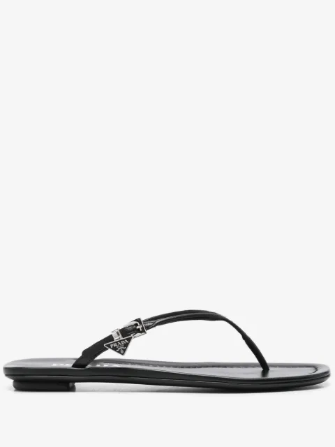 Prada enamel triangle-logo slides