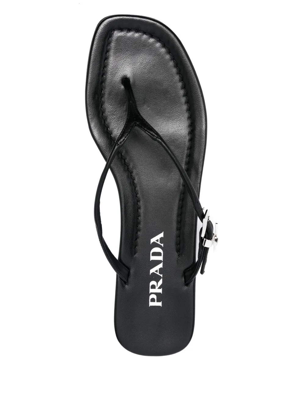 Prada Slippers met email logo Zwart