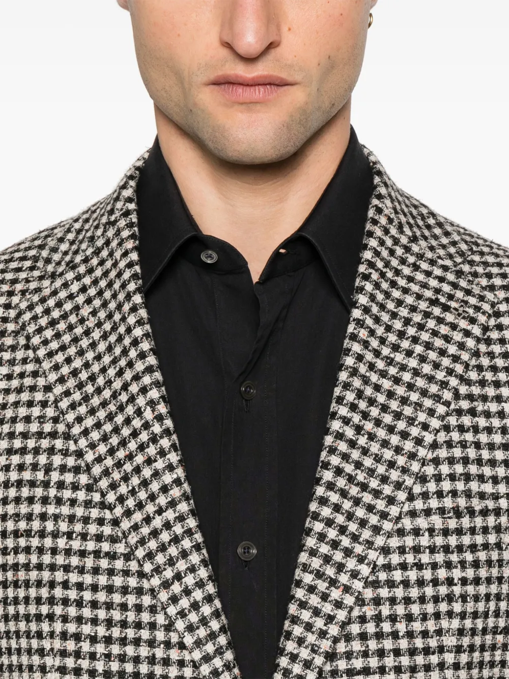 Tagliatore Blazer met pied-de-poule print Zwart