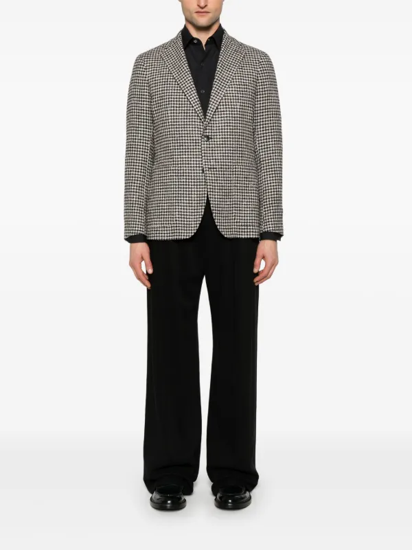 タリアトーレ ハウンドトゥース ジャケット Tagliatore ハウンドトゥース ジャケット | ブラック | FARFETCH JP