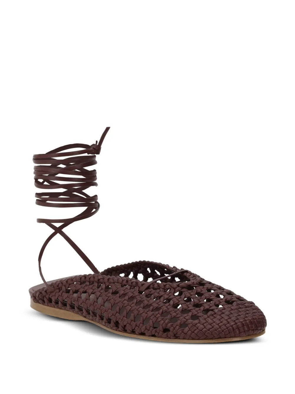 Forte Forte leather sandals - Bruin