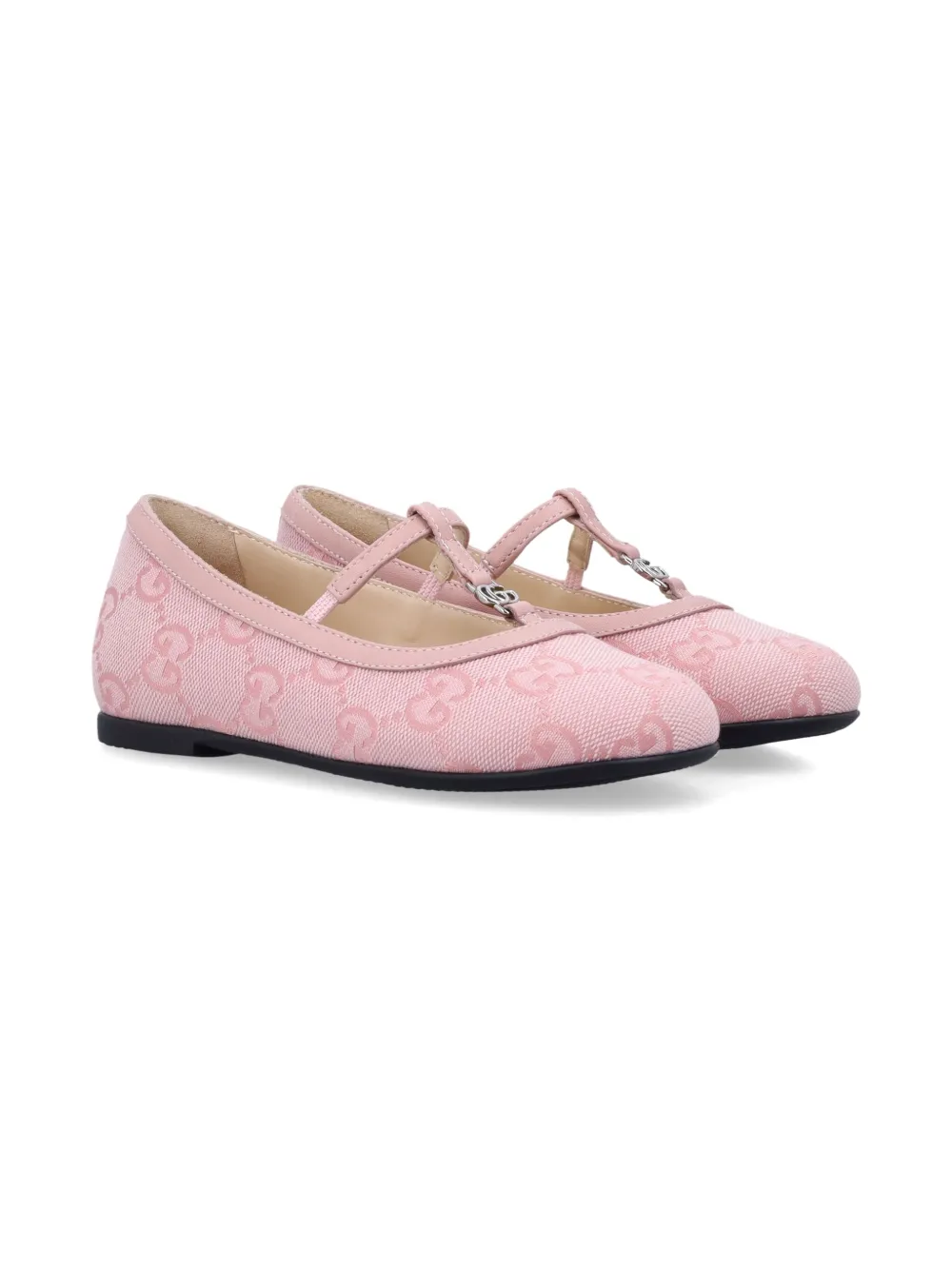 Gucci Kids Double G ballerina shoes Roze