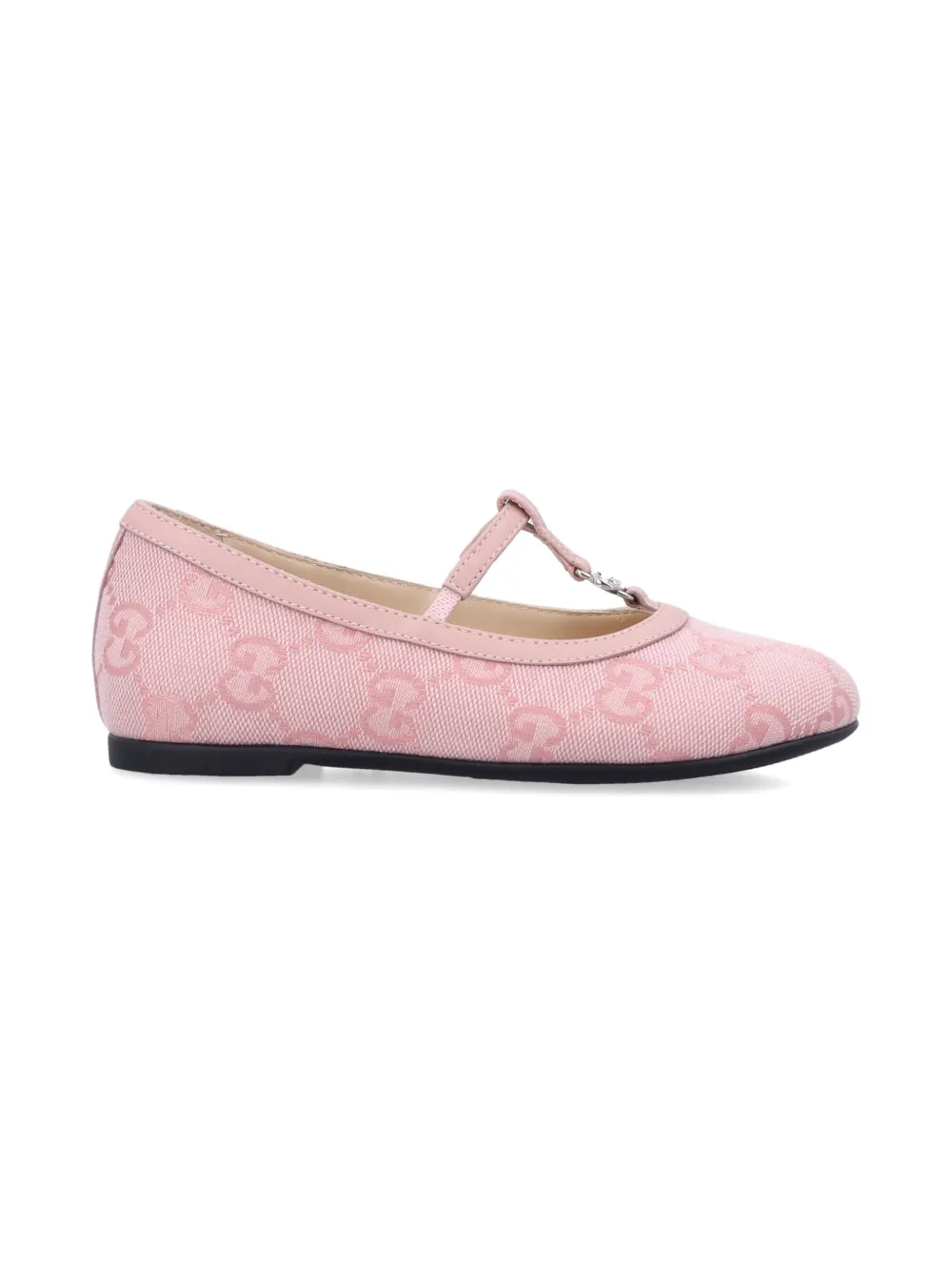 Gucci Kids Double G ballerina shoes Roze